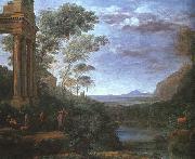 Claude Lorrain Landscape with Ascanius Shooting the Stag of Silvia oil painting artist